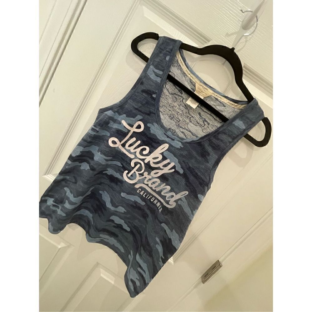 Lucky Brand women’s blue camo tank size XL